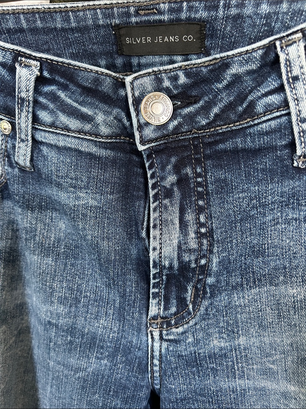 Silver Jeans Women's Skinny Blue Washed Denim